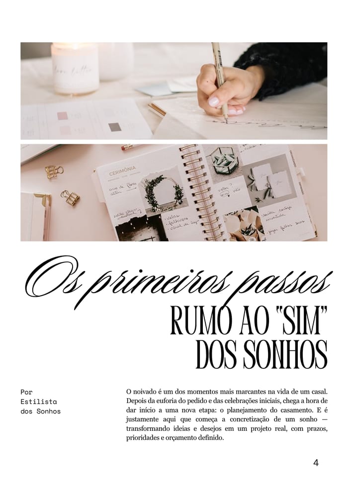 Revista Caderno da Noiva — Estilista de Sonhos página 4